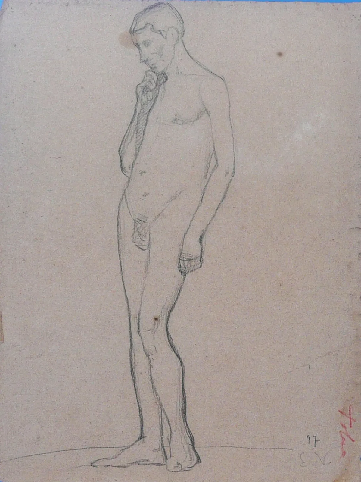 Nu à la main sous le menton - verso de l'œuvre D486, Eliseu Visconti