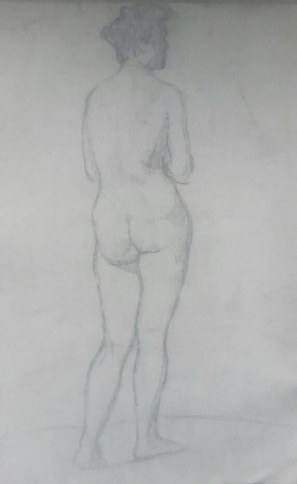 Nu féminin de dos - verso de l'œuvre D458, Eliseu Visconti