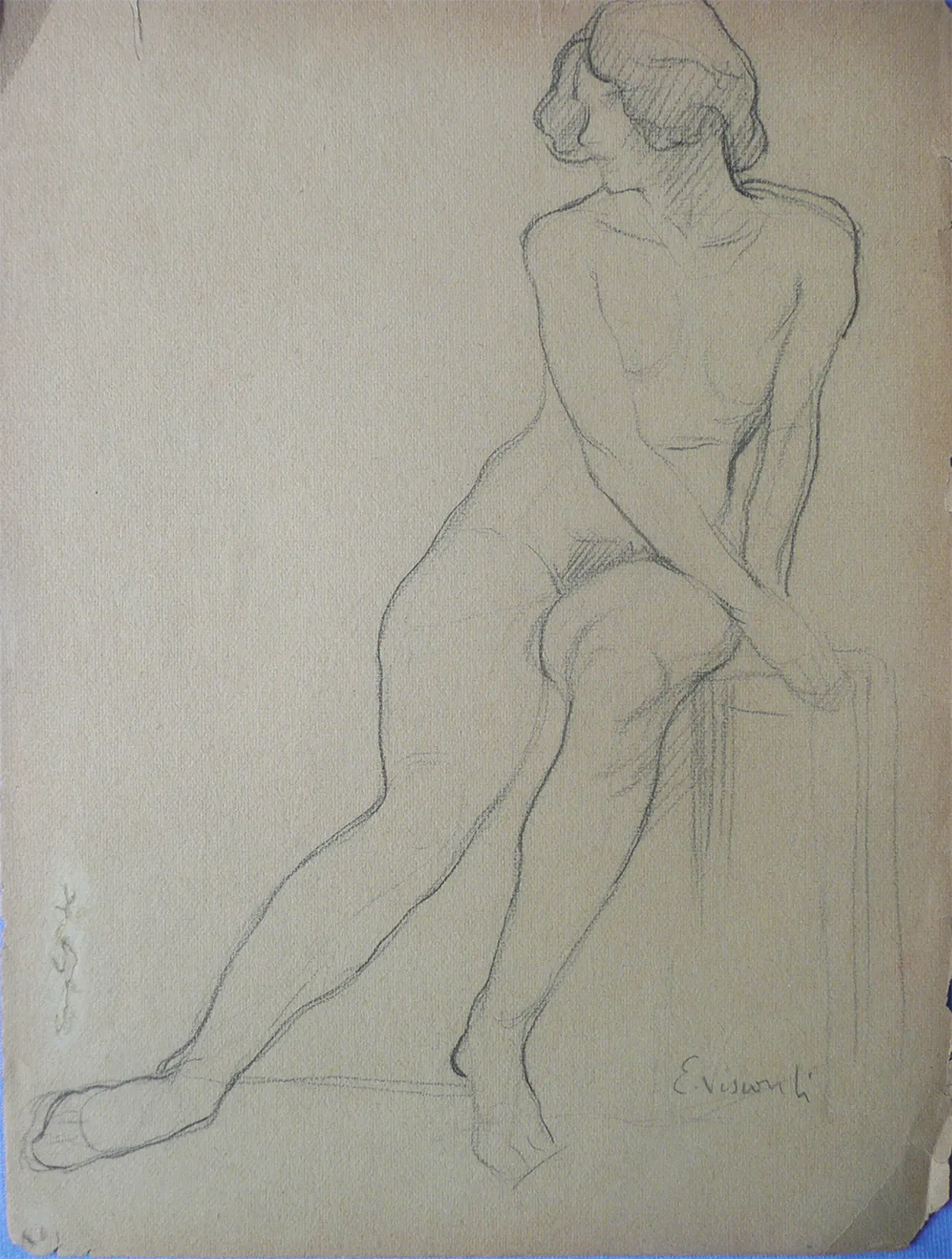 Nu féminin assis, Eliseu Visconti