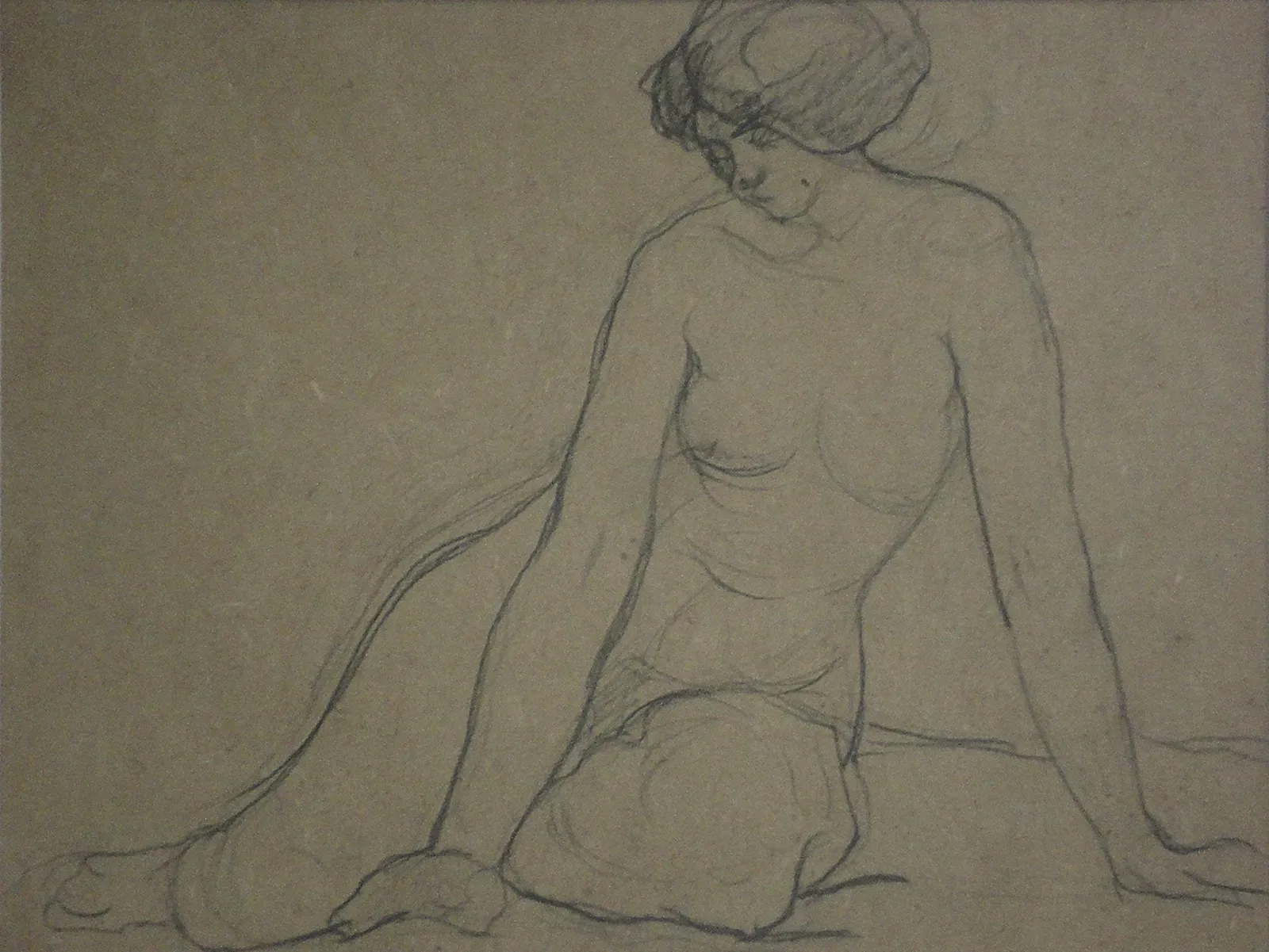 Nu féminin assis, Eliseu Visconti