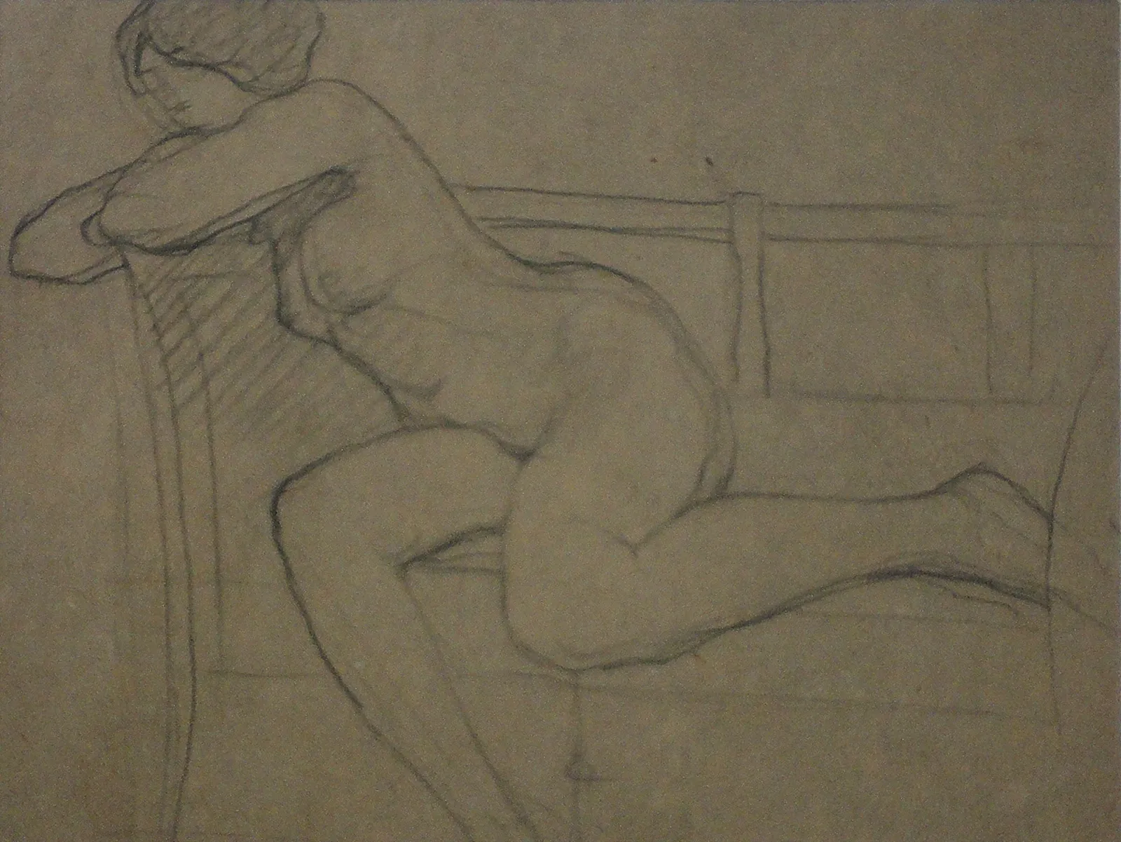 Nu féminin assis, Eliseu Visconti