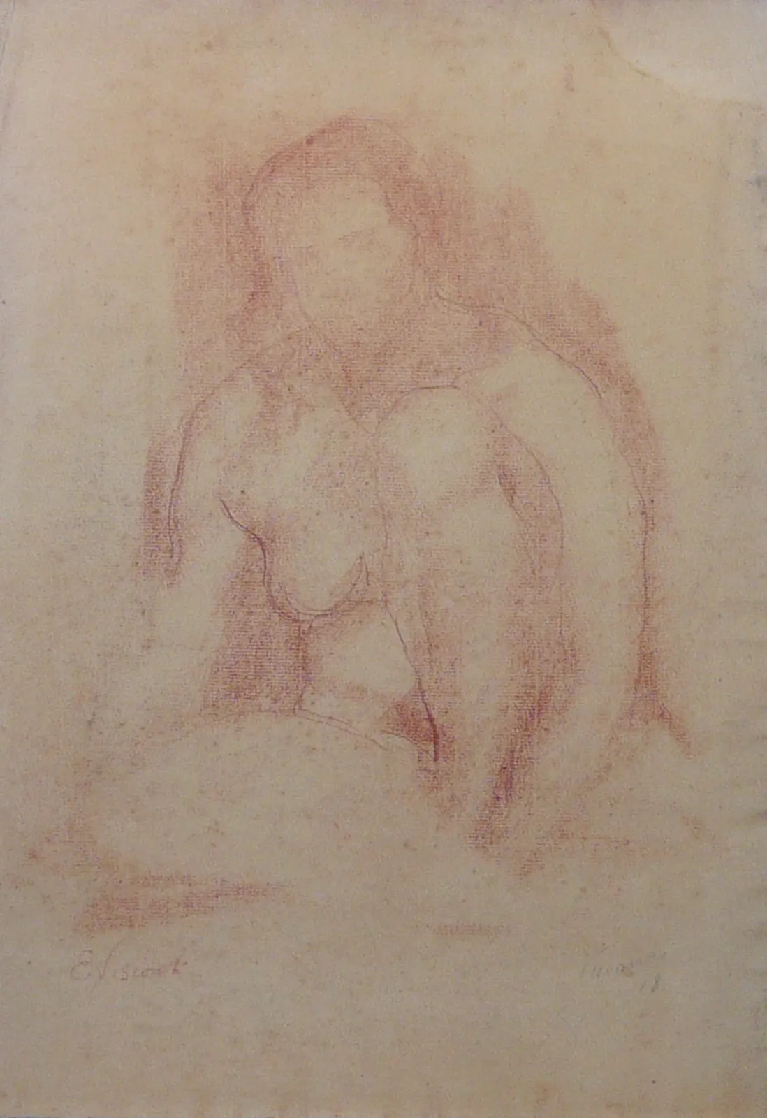 Nu féminin assis, Eliseu Visconti