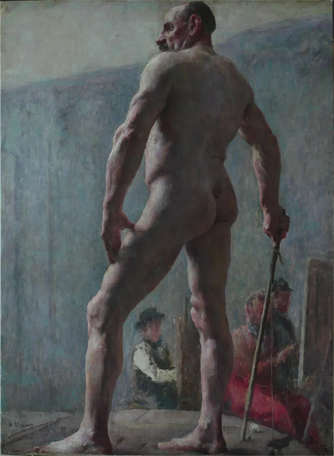 Nu masculin de dos au bâton, Eliseu Visconti