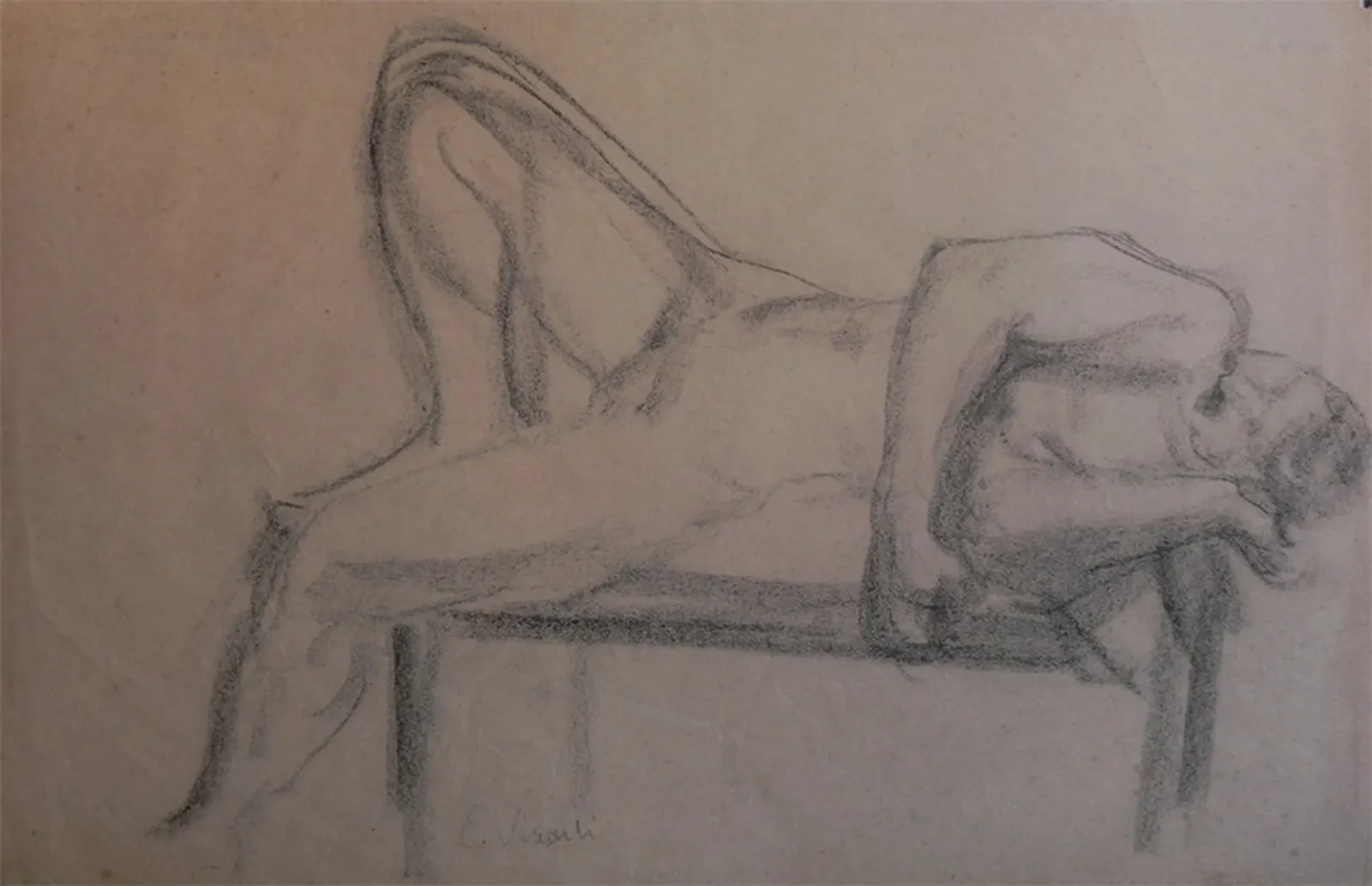 Nu masculin couché, Eliseu Visconti