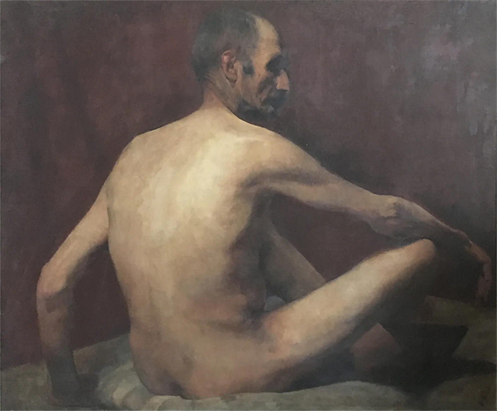 Nu masculin assis, Eliseu Visconti