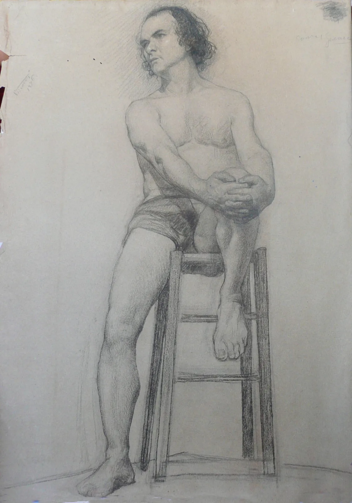 Nu masculin assis, Eliseu Visconti