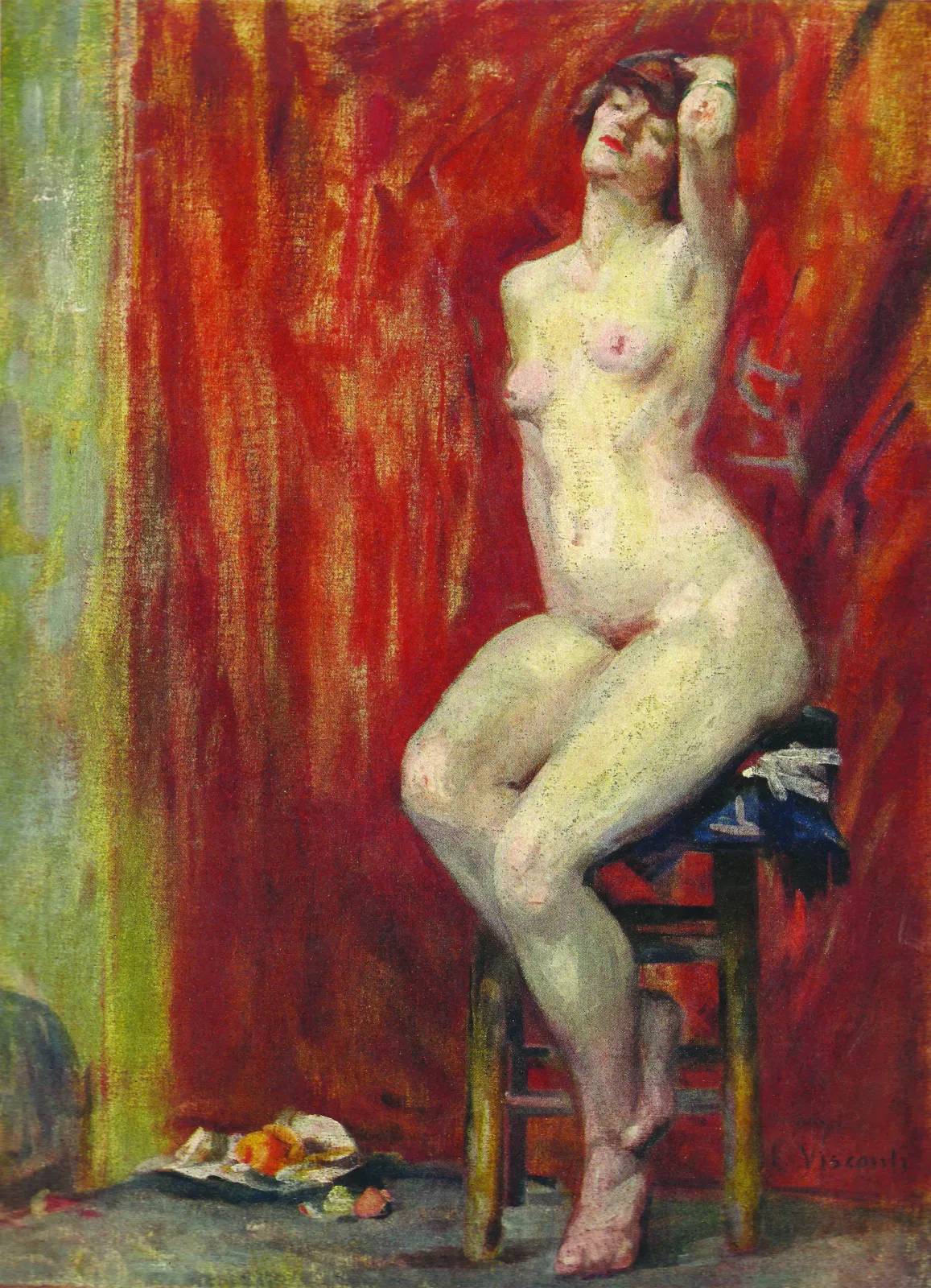 Nu assis, Eliseu Visconti
