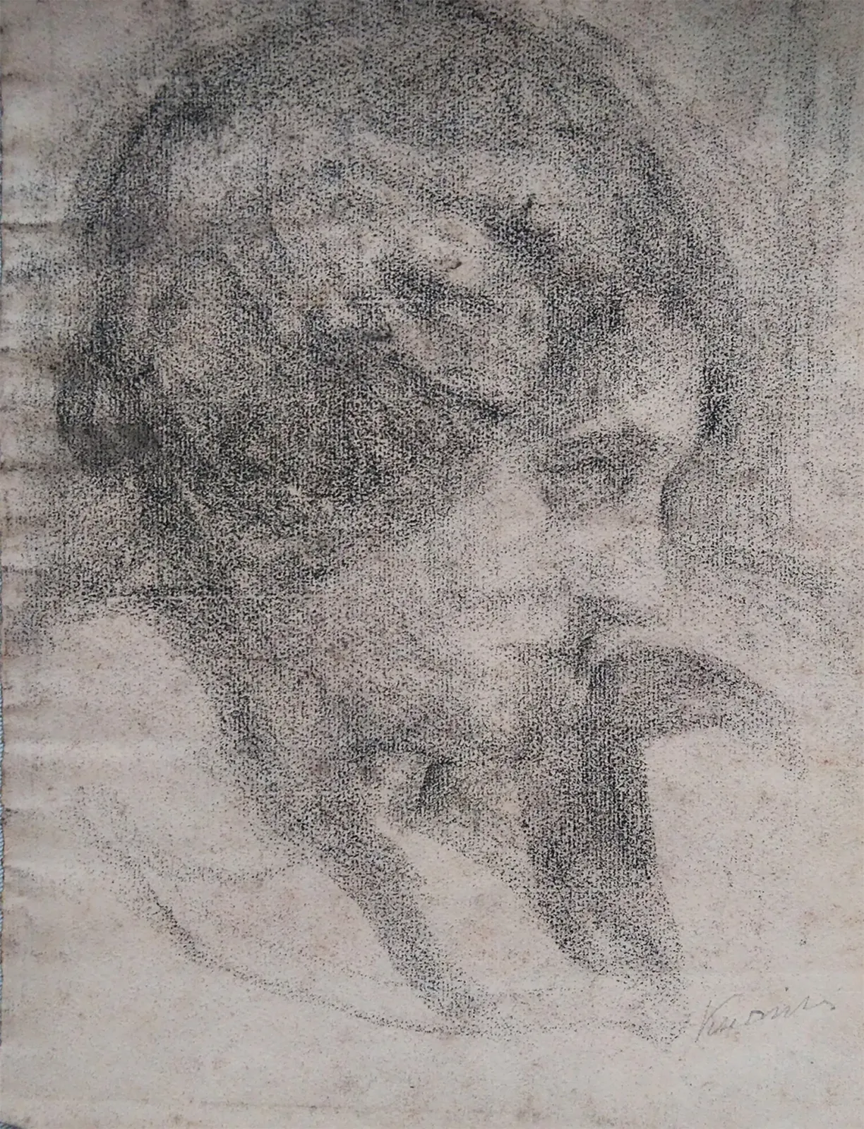 Profil féminin - verso de l'œuvre D567, Eliseu Visconti