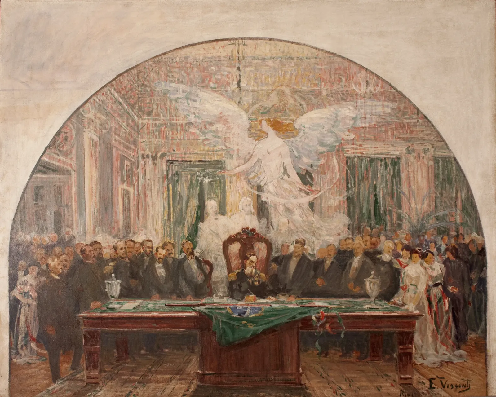 Investiture de Deodoro da Fonseca - Première étude pour le palais Tiradentes, Eliseu Visconti
