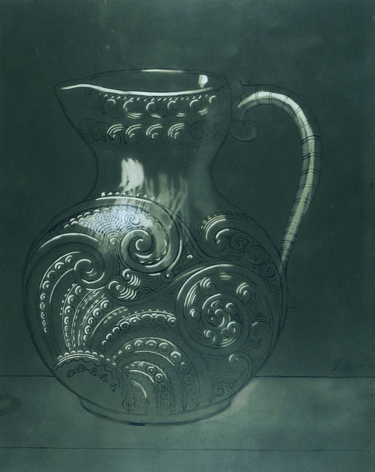Vase en cristal ou en verre - Étude pour un vase, Eliseu Visconti