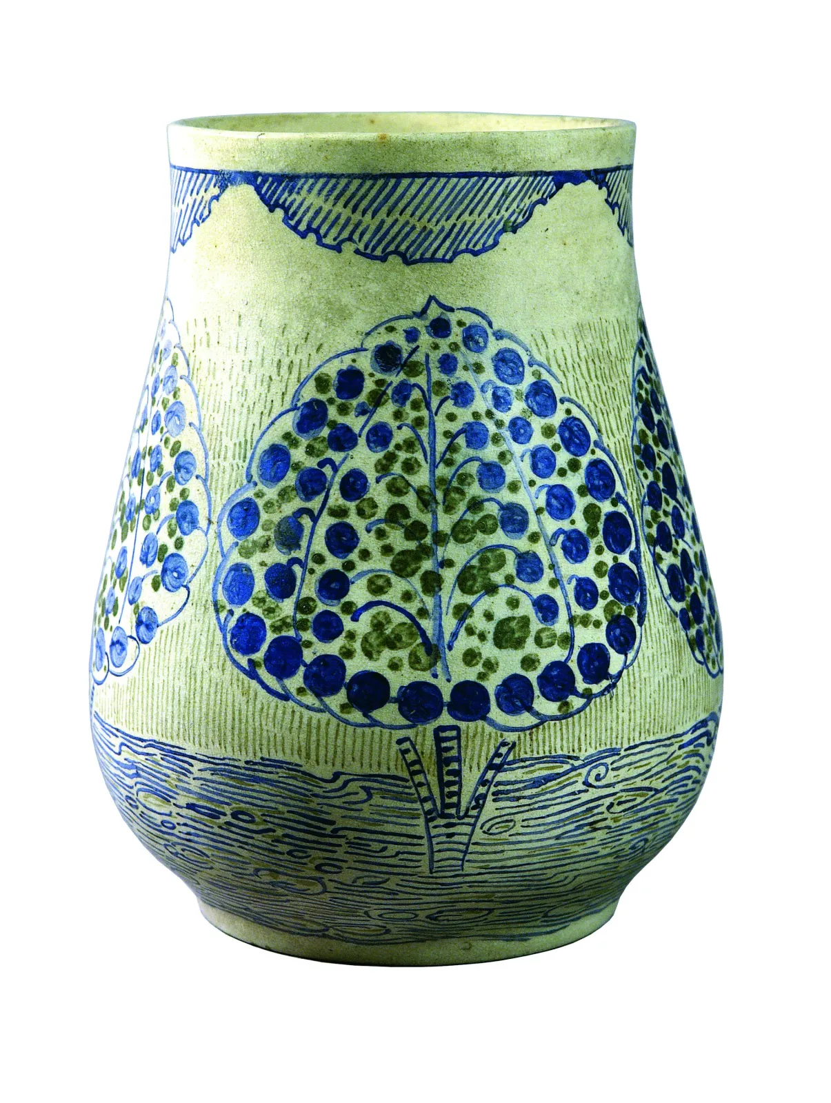 Vase décoré d'arbres bleus, Eliseu Visconti
