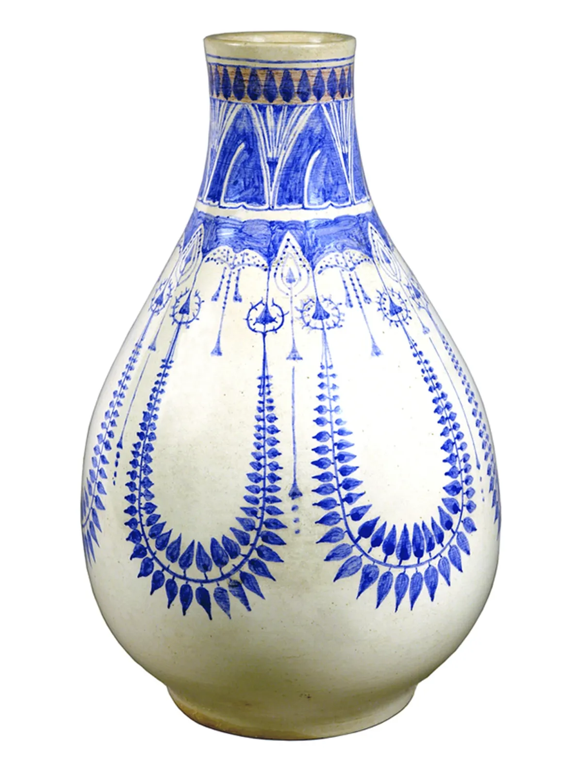 Vase décoré de guirlandes bleues, Eliseu Visconti