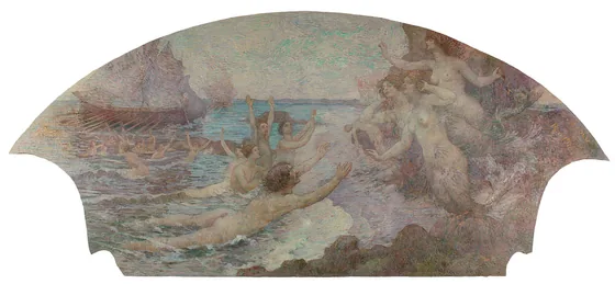 L'Art lyrique - Inspiration musicale - Panneau latéral du foyer du Théâtre municipal de Rio de Janeiro
