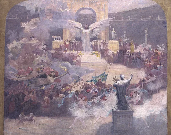 L'Influence des arts sur la civilisation - Étude pour le rideau de scène du Théâtre municipal de Rio de Janeiro