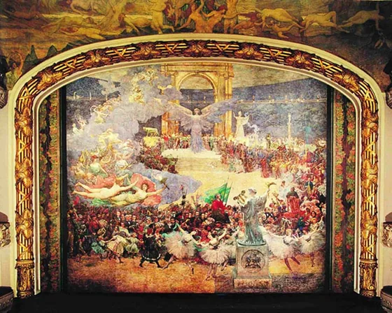 L'Influence des arts sur la civilisation - Rideau de scène du Théâtre municipal de Rio de Janeiro