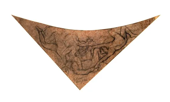 Allégorie du drame - Étude pour le triangle du plafond de la salle de spectacle du Théâtre municipal de Rio de Janeiro