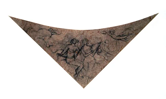 Allégorie de l'art lyrique - Étude pour le triangle du plafond de la salle de spectacle du Théâtre municipal de Rio de Janeiro