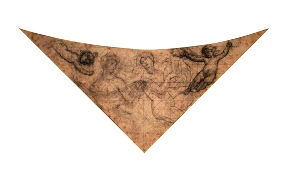 Allégorie de l'art lyrique - Étude pour le triangle du plafond au-dessus de la salle du Théâtre municipal de Rio de Janeiro
