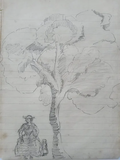Arbre avec des figures