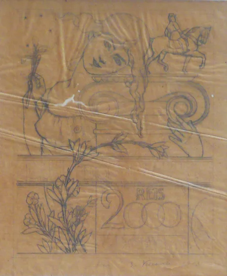 Les Arts - Étude préliminaire pour un timbre de la série lauréate du concours des Postes de 1904