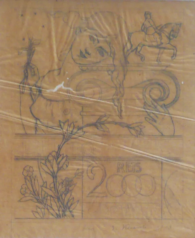 芸術（1904年郵便コンクール入選連作の切手のための予備習作）