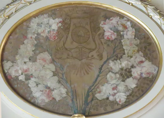 Blason aux fleurs - Médaillon dans le foyer du Théâtre municipal de Rio de Janeiro