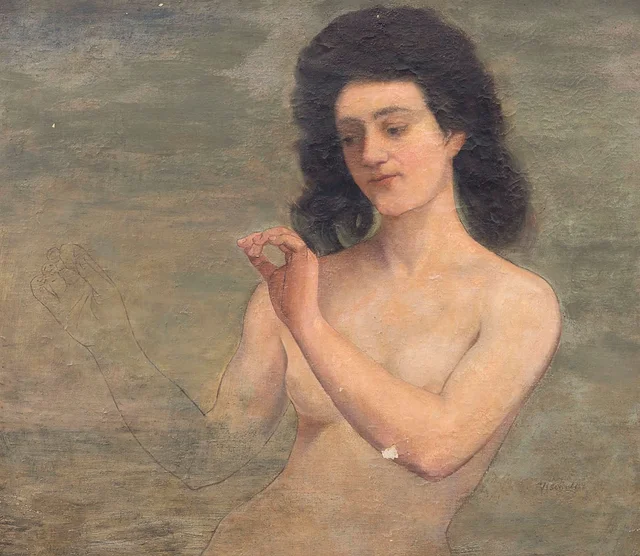 Busto de mujer - Estudio para el ángel que corona a san Sebastián
