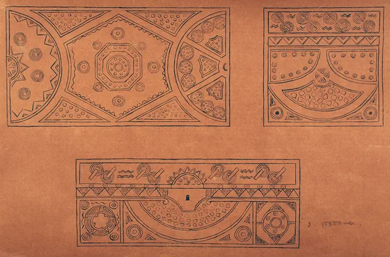 Composition géométrique - Étude pour un coffre