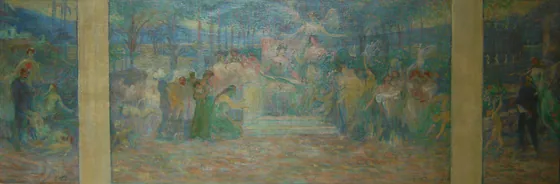 Les Devoirs de la ville - Étude pour le triptyque du conseil municipal - Palais Pedro Ernesto