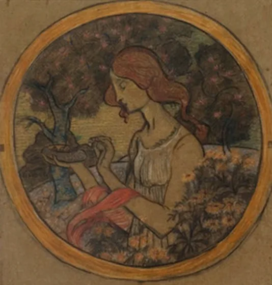 Étude pour « Le Printemps » - Assiette en céramique