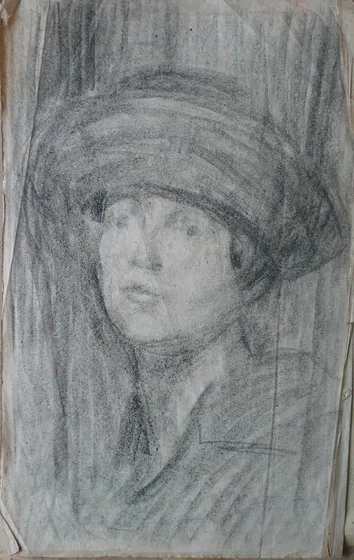 Figure féminine au chapeau