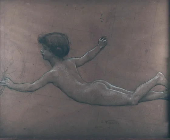 Figure féminine - Étude pour le panneau du foyer du Théâtre municipal de Rio de Janeiro