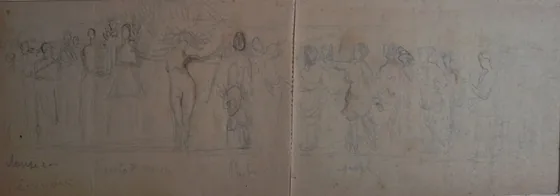 Figures - Esquisse pour un panneau décoratif