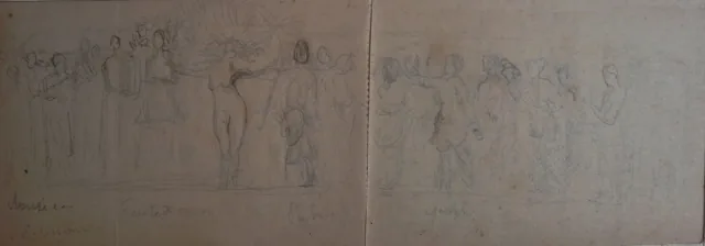 人物（装飾パネルのための下絵）