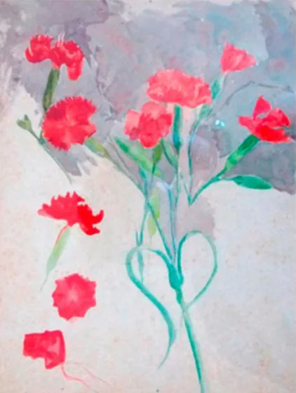 Fleurs - verso de l'œuvre A951