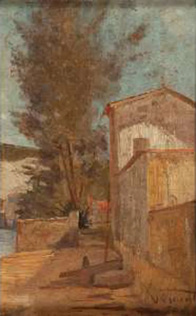 サン・クリストヴァンの中庭の奥