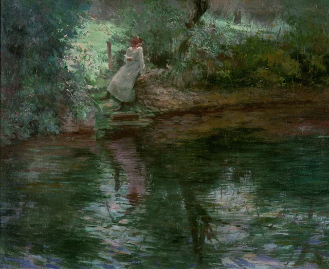 Lectura a la orilla del río