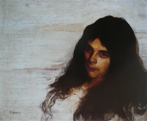 Jeune fille aux cheveux noirs
