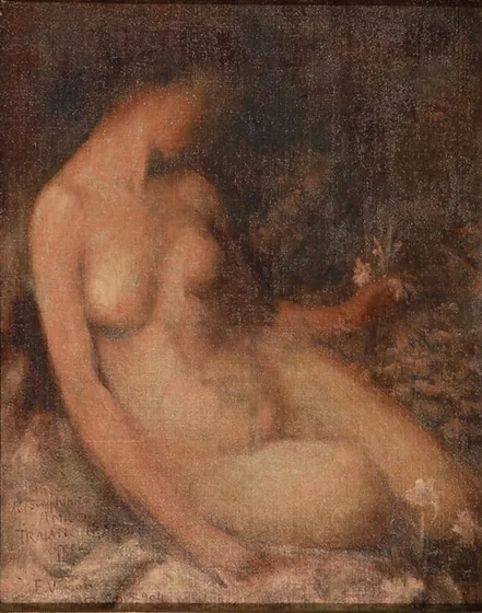 Femme et fleur - Étude pour « Rêve mystique »