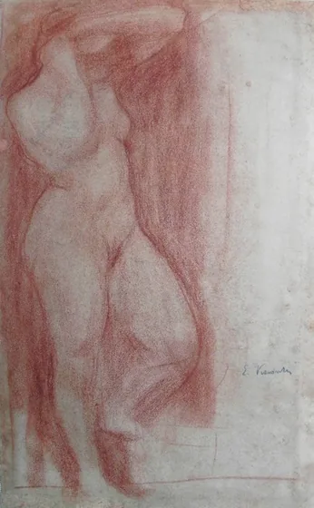 Nu féminin debout