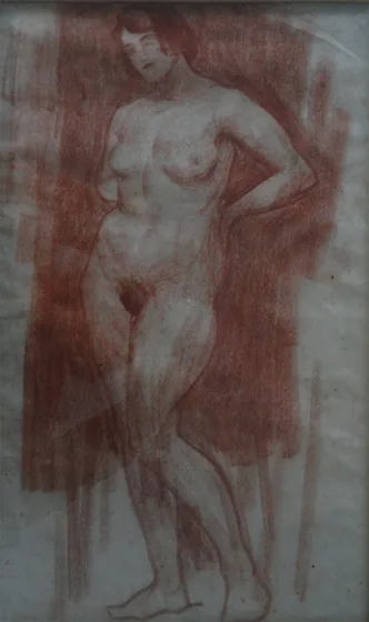 Nu féminin debout