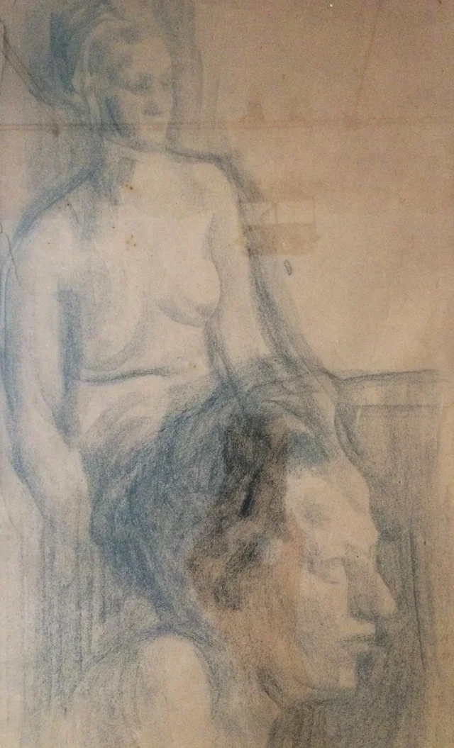 Desnudo femenino y cabeza