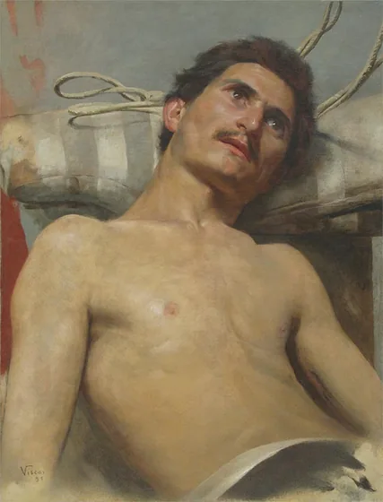 Nu masculin allongé