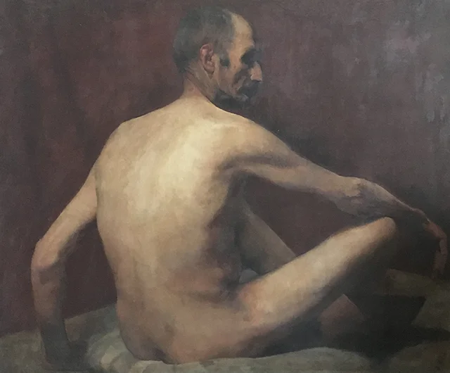 Desnudo masculino sentado