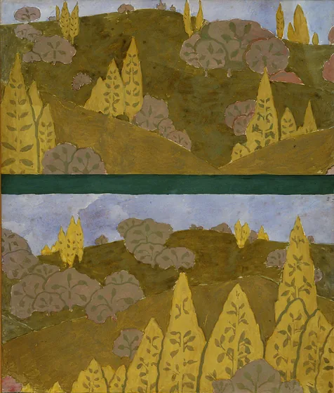 Paysage - Étude pour une marqueterie