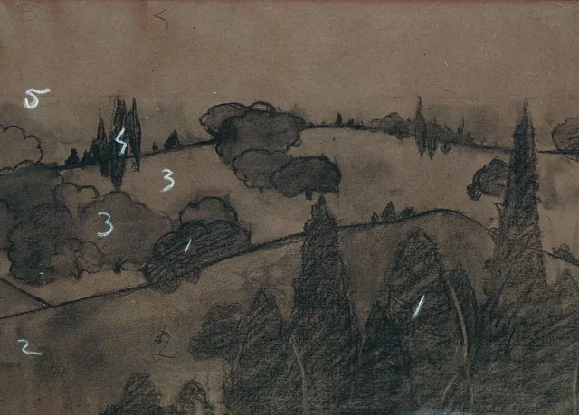 風景（寄木細工のための習作）
