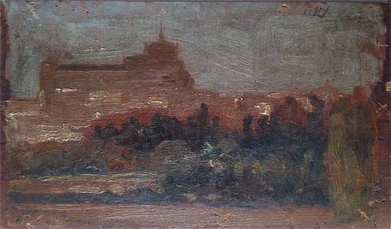 Palais à Madrid - verso de l'œuvre P491