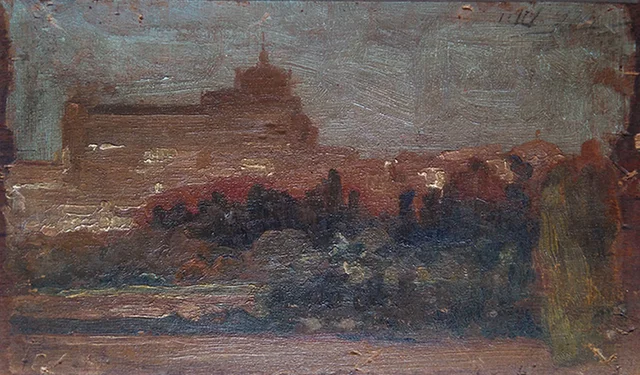Palacio en Madrid - verso de la obra P491