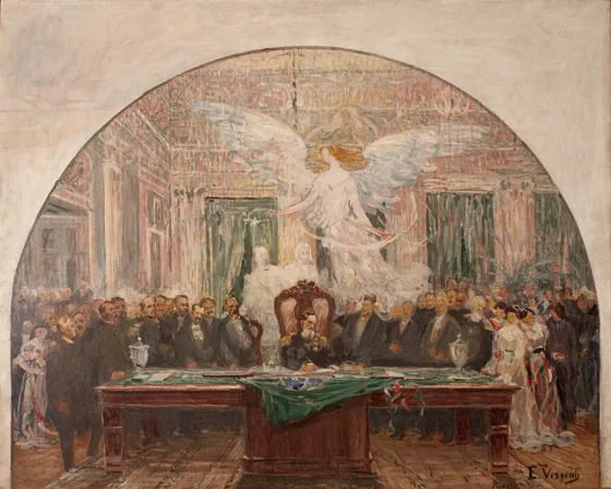 Investiture de Deodoro da Fonseca - Première étude pour le palais Tiradentes