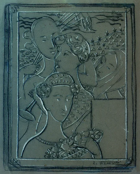 Quatre saisons - Étude pour une couverture de livre